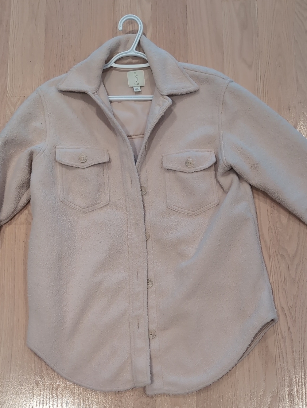 Joie Cream Teddy Shacket Jacket